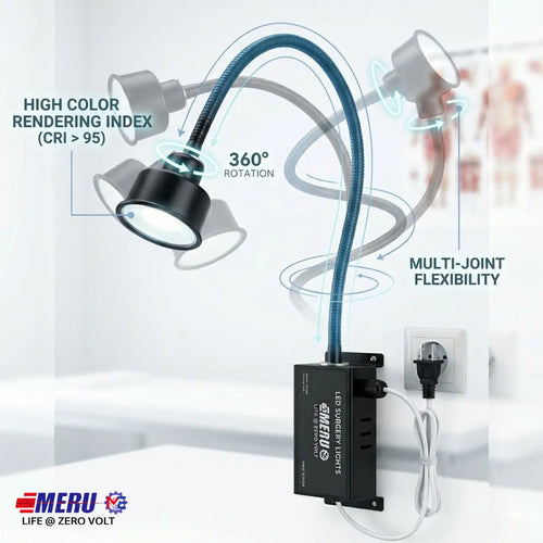 3 LED Examination Light Wall mounting 30K Lux capacity