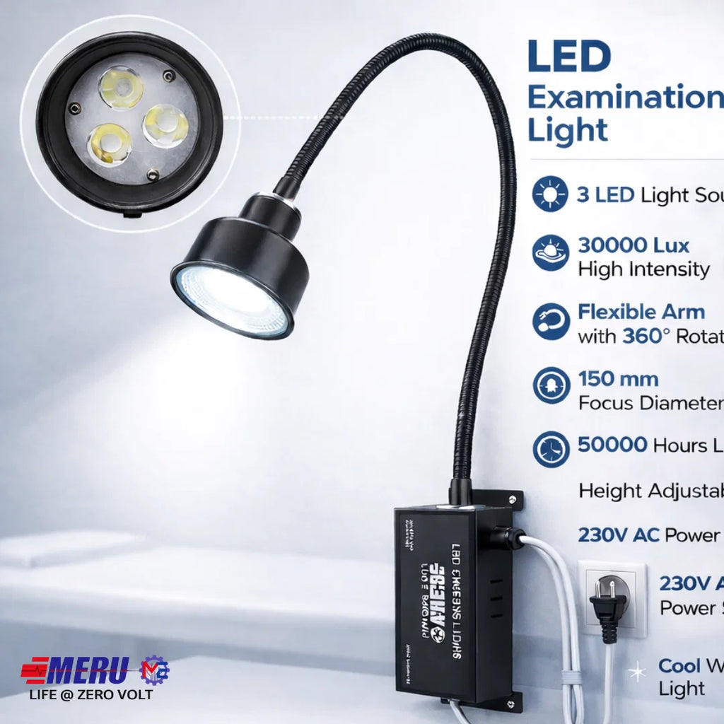 3 LED Examination Light Wall mounting 30K Lux capacity