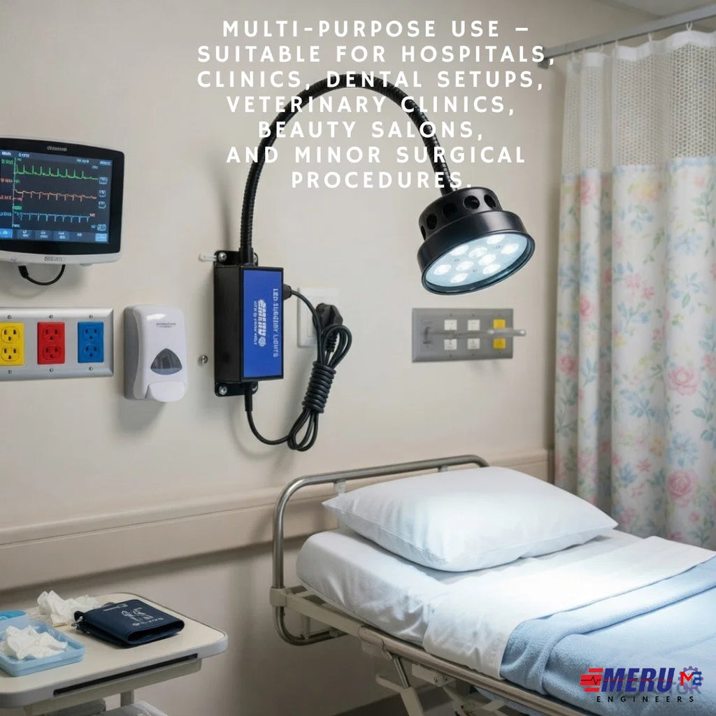 9 LED Examination Light Wall Mounting 60K Lux Capacity