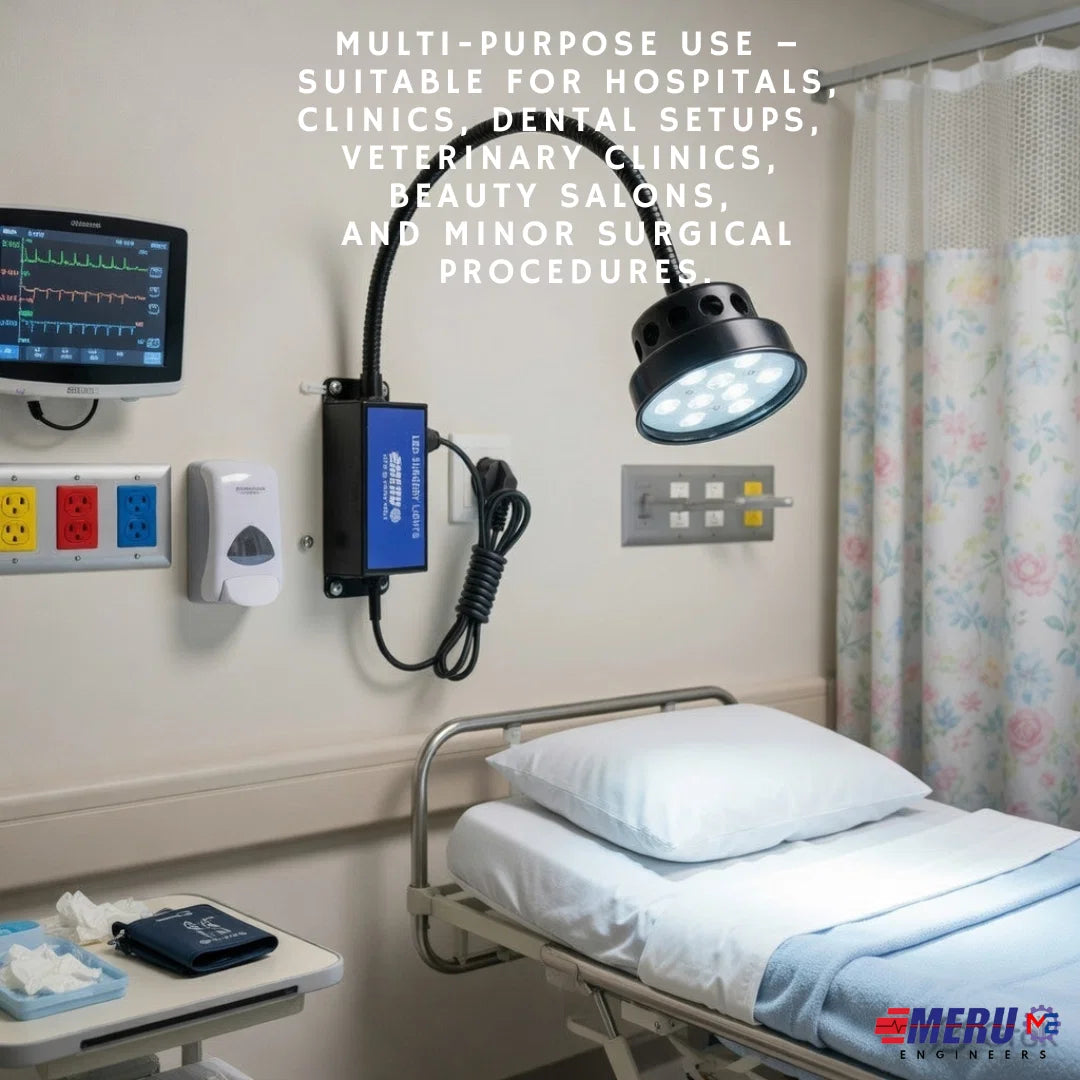9 LED Examination Light Wall Mounting 60K Lux Capacity