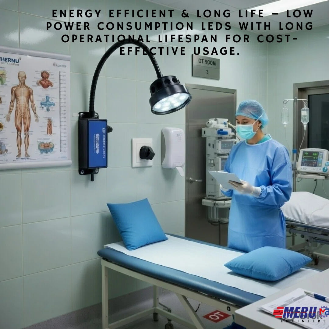 9 LED Examination Light Wall Mounting 60K Lux Capacity