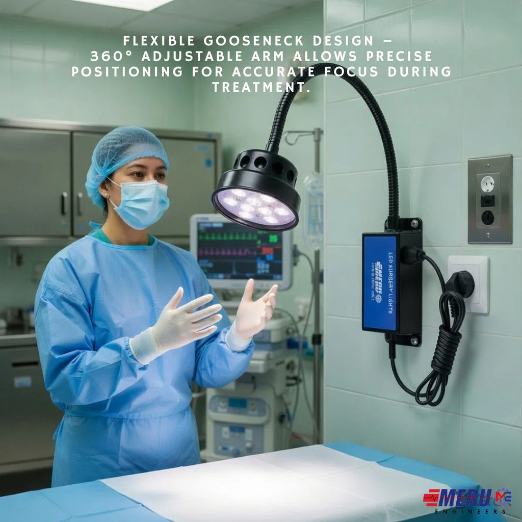 9 LED Examination Light Wall Mounting 60K Lux Capacity