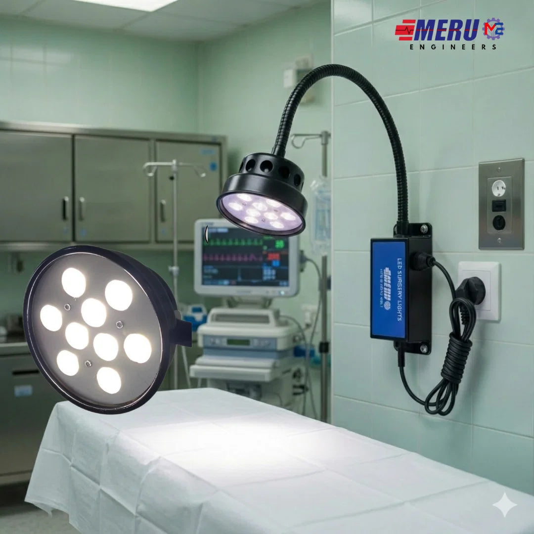 9 LED Examination Light Wall Mounting 60K Lux Capacity