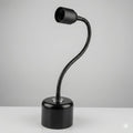 Flexible Gooseneck Table Lamp | Adjustable Metal Desk Lamp with E27 Holder | Study/Bedside/Reading Light | Modern Black Base Lamp for Home & Office (Minimalist)