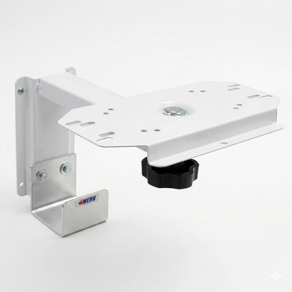 Wall Mount for Patient Monitor | Heavy-Duty Powder-Coated Steel | Adjustable Left & Right Movement with Ergonomic Black Knob