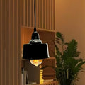 Pendant Stainless Steel Round Black for Dining Table, Living Room, Bedroom, Restaurants, Offices, Cafes, Hotels. E27 Bulb Type. (Bulb Not Included) (Classic SS 304)