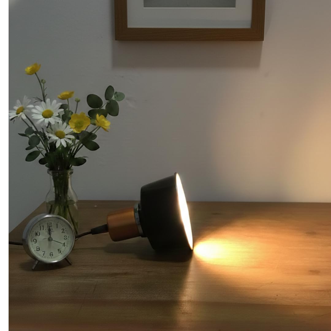 Ceiling Hanging Light Antique Golden Black Pendant for Dining Table, Living Room, Bedroom, Restaurants, Offices, Cafes, Hotels. 9 Watts LED Bulb Included (Antique Golden Black)
