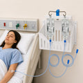 Saline Stand Wall Mount 2 Hook for Hospital, ICU, Clinics, Labs, Homes IV Saline Bags Saline Stand Wall Mount Saline Stand (Saline Stand 2 Hook with Basket Pack of 1)