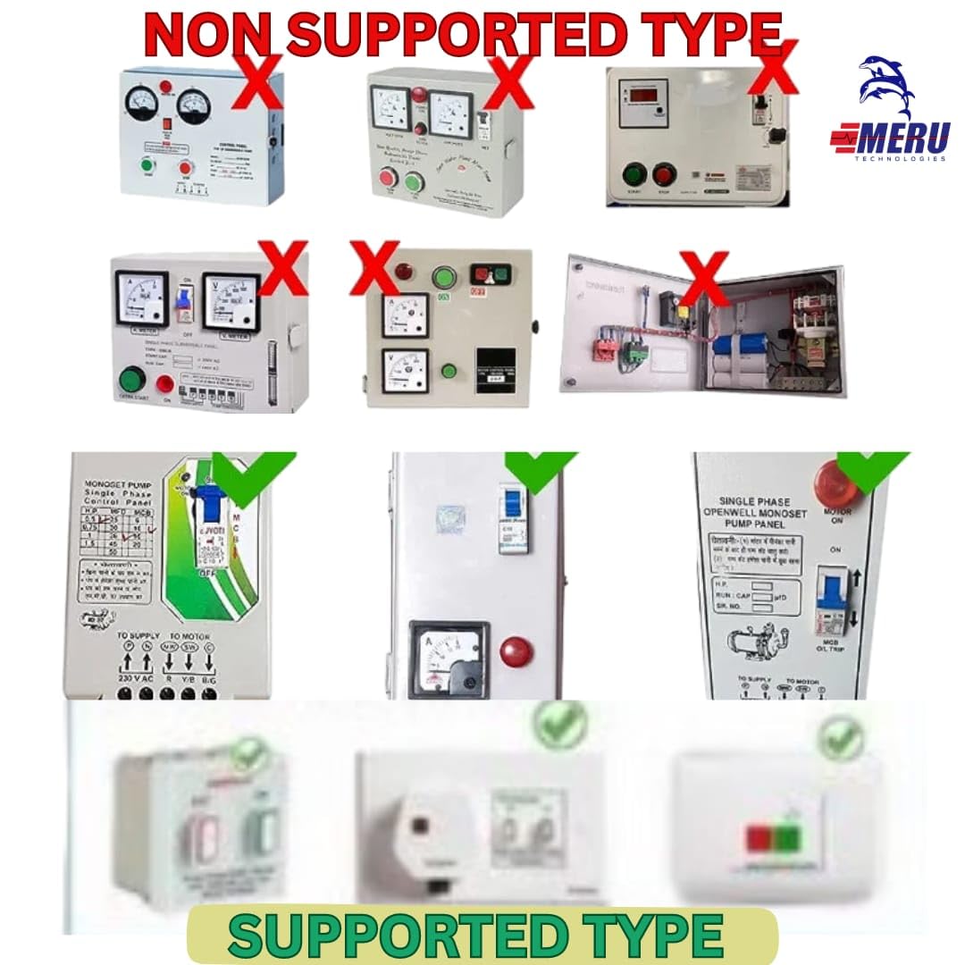 Automatic Water Tank Over Flow Controller. Manual Start & Auto Stop. Motor Starts Pressing Start Button & Automatically Stop When Tank Is Full.(White ABS Plastic)