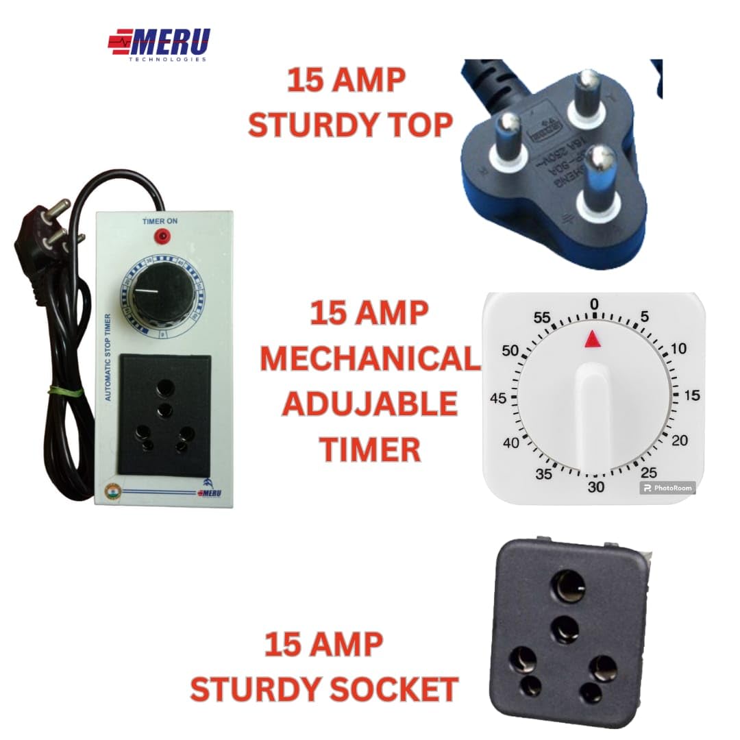 Mechanical Timer for Fogger, Autoclaves, Fumigation Machine, and Domastic Applications 0-60 Minutes Adjustable