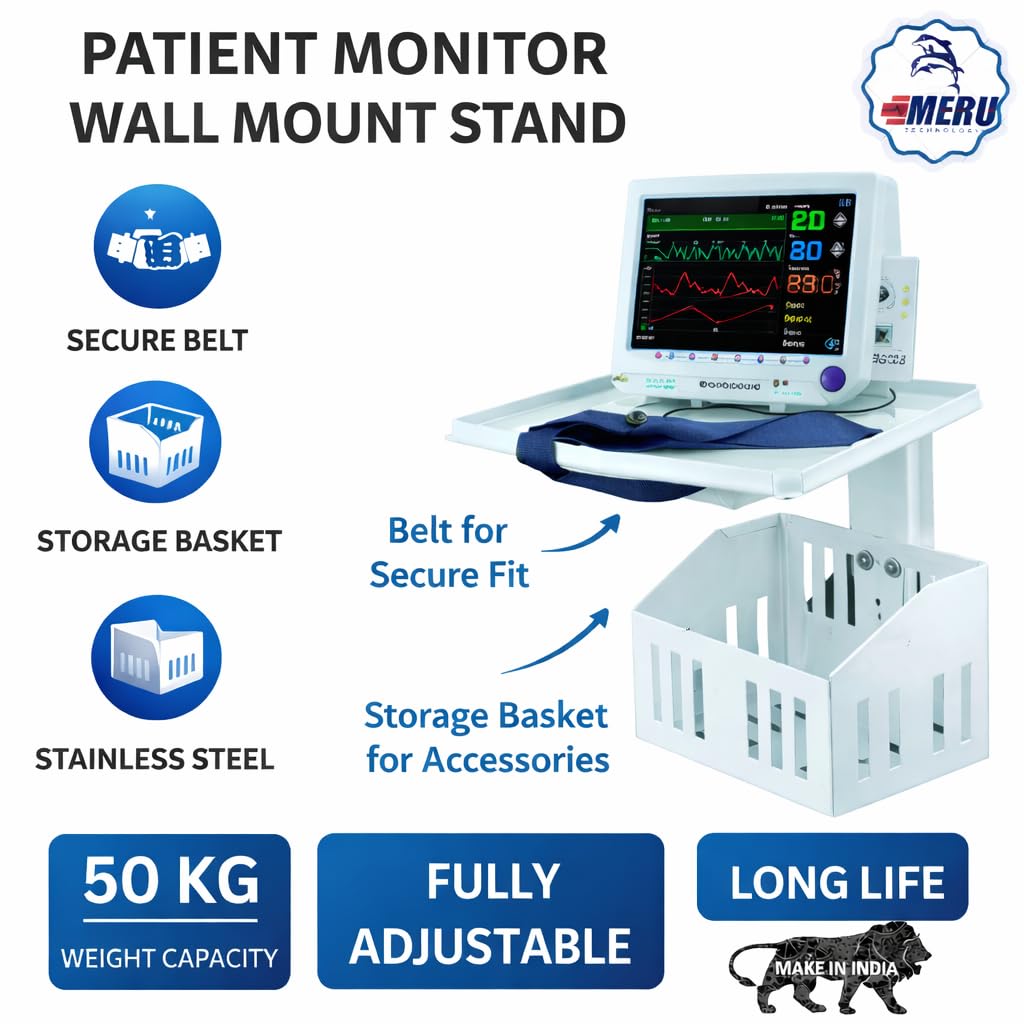 Patient Monitor Wall Mount Stand Compatible with All Multipara Patient Monitor.