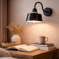 Industrial Black Wall Sconce Light – Modern Metal Wall, E27 Base, Wall Light Fixture for Bedroom, Living Room, Hallway, Restaurant & Cafe (with LED Bulb) (Moroccan)