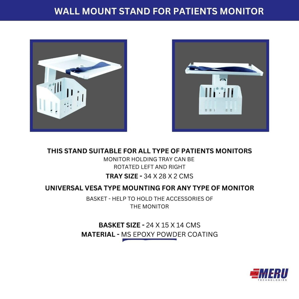 Patient Monitor Wall Mount Stand Compatible with All Multipara Patient Monitor.