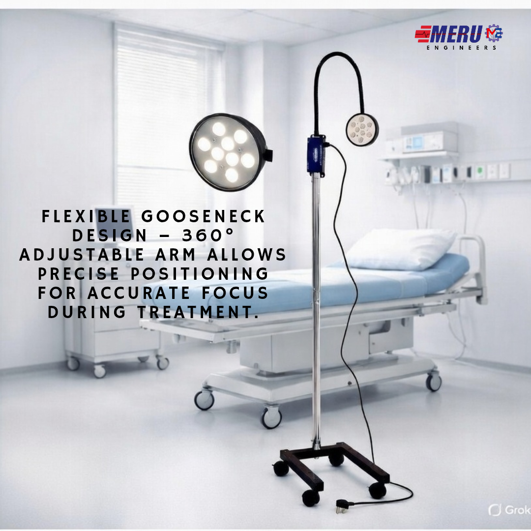 Minor OT Surgery LED Examination Light Stand Model 9 LED 60000 Lux capacity for Hospital, OT, Gyanaecologist, Microbiology Labs, Pet Clinics.