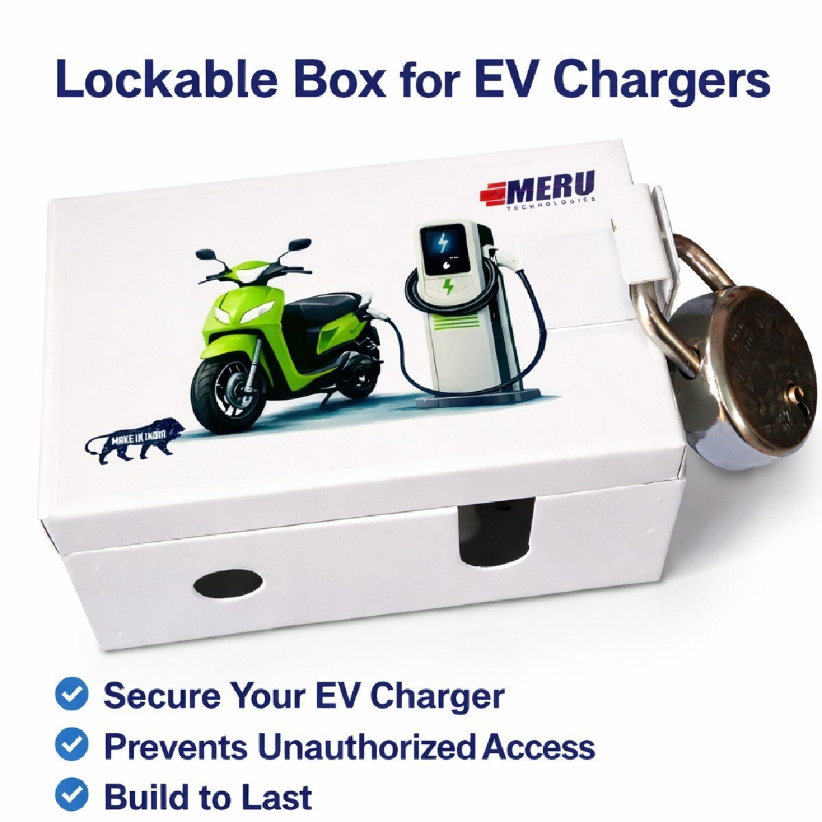 EV Charging Box with 16 Amps MCB & 16 Amps Safety Socket Suitable for All type of Electrical Vehicles