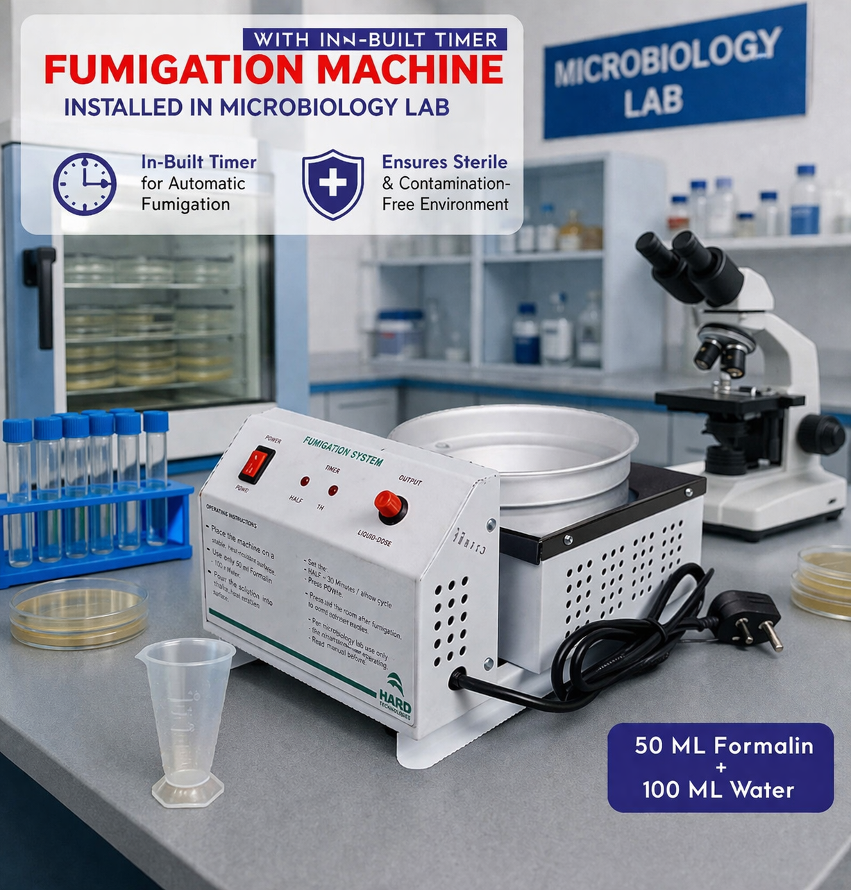 OT Fumigation Machine With Inbuilt Automatic Cut off Timer for Hospitals, OT, Dental Clinics, Microbiology Labs